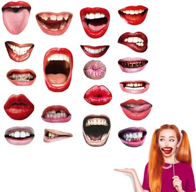 Dailygoody - Foto Rekwisieten - Party Accessoires - 20 Stuks - Karton - Grappige Lippen - Geschikt voor Bruiloft en Feest