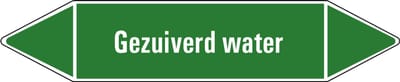 Gezuiverd water leidingmarkering op vel 252 x 52 mm - 3 per vel