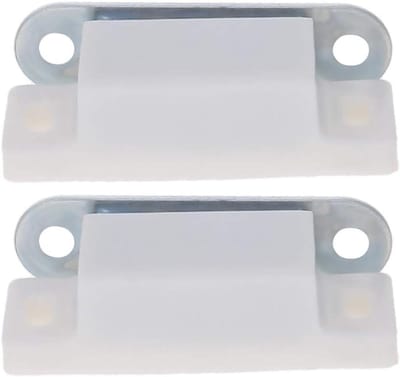 Magnetische Deurvanger - Kastdeur Stopper - Kasten Sluiten - Dubbele Magneet - 46 x 15 x 13.5mm - Wit