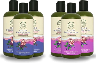 Petal Fresh - Color Protection Pomegranate & Açai 3x Shampoo + 3x Conditioner - 475ml - 6 Pak - Voordeelverpakking