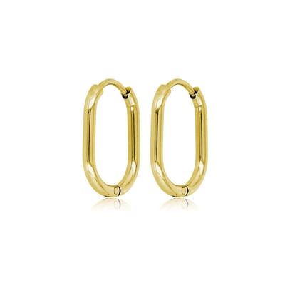 My Bendel - Oorring Goudkleurig 18mm x 2mm - Elegante Goudkleurige Oorring 18mm: Tijdloze Schoonheid - met Luxe Cadeauverpakking | Sieraden Voor Dames