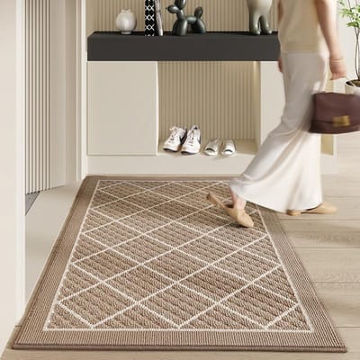 Eenvoudige Polypropyleen Entree Deur Schrapende Zand Stof Verwijdering Vloermat Entree Deurmat Huis Entree Slijtvast Antislip Tapijt Voetmat 61*92cm gray