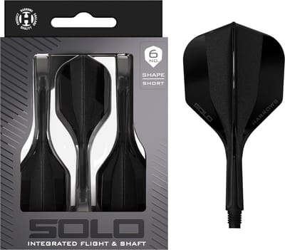 Dart Flights Assen - Geïntegreerde Set - Precisie Darts - Vast 90° Ontwerp - Kort Model - Zwart