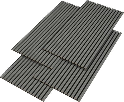 Akoestisch Wandpaneel Vang set van 4 mdf 2,88 m² eiken lichtgrijs