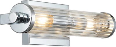 Kichler LED Wandlamp Azores | 2X E14 Max 40W | IP44 | Polished Chrome