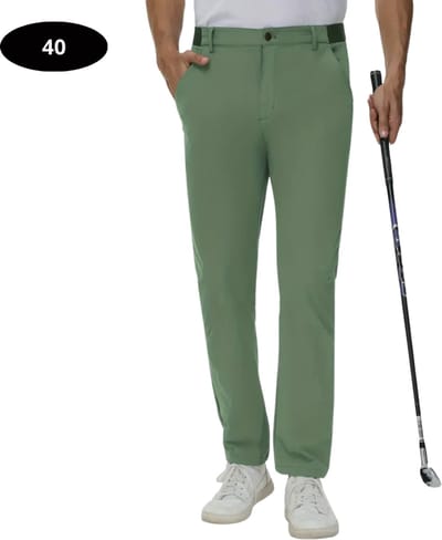 Livano Golfbroek Heren - Golfkleding - Golfen - Golf Accessoires - Nette Pantalon - Groen XXXL - Maat 56