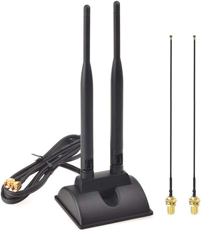 Dual Band WiFi Antenne 6dBi met 2m Verlengkabel en MHF4 Kabels voor Draadloze Netwerken