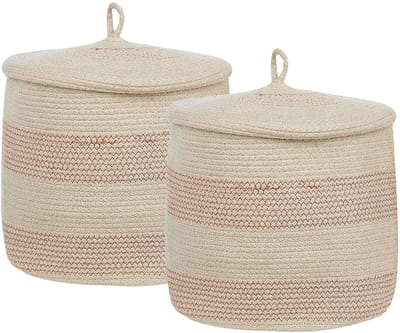SILOPI - Mand set van 2 - Lichtbeige - Katoen