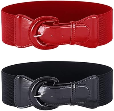 Dailygoods- Elastische Riem - Vintage Brede Riem - Modieuze Tailleband - Imitatieleer - Comfortabel - Duurzaam Design