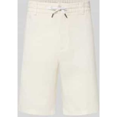 tapered chinobermuda van linnenmix model 'DS_3S'