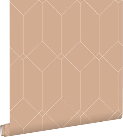ESTAhome behang art deco motief terracotta - 50 x 900 cm - 139748