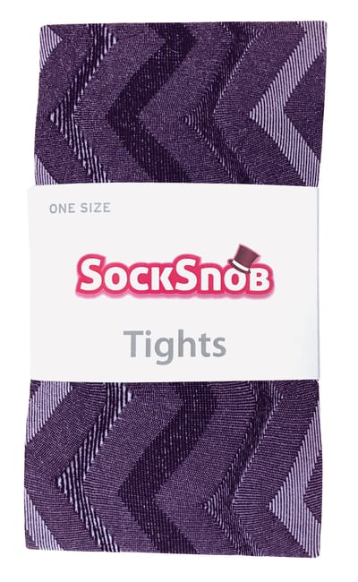 Sock Snob Dames80 denier ondoorzichtig patroon panty's - Weef Paars