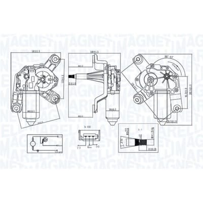 Ruitenwissermotor Original MAGNETI MARELLI 064070900010