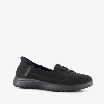 Skechers Slip-ins: On The Go Flex dames instappers zwart - Maat 39 - Extra comfort - Memory Foam