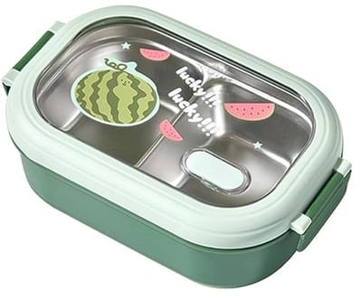 Dailygoods- Lunchbox RVS - Draagbaar - Lekvrij - Gecompartimenteerd Ontwerp - Verwijderbare Verdelers - Superieure Isolatie - Bentobox