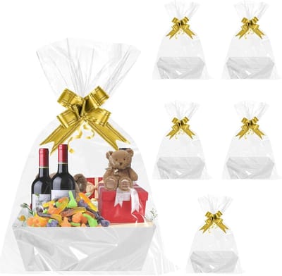 Dailygoods- Geschenkmand 6 stuks - Lege Kartonnen Mand - Duurzaam Kraftpapier - Handgrepen - Gepersonaliseerde Geschenkpakketten - Perfect voor Feestdagen - Cadeaumanden