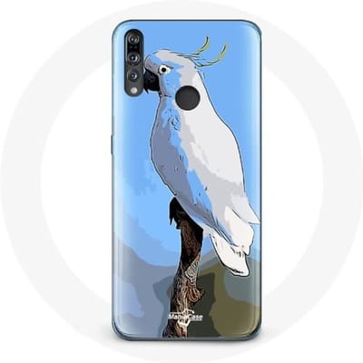 Coque - Huawei - P30 Lite - Souple - Blanc - Cacatoès Perroquets Oiseaux blanc