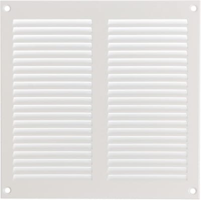 Metalen Ventilatierooster 200x200mm Wit met Insectenhor voor Tochtvrije Afvoerlucht