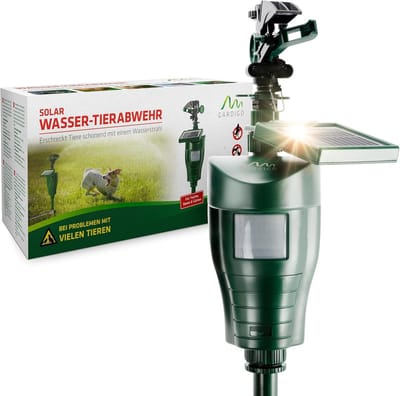 Kattenverjager waterstraal solar diervriendelijke dierenverdrijver bewegingssensor bereik 10 m verstelbaar tuin gebruik