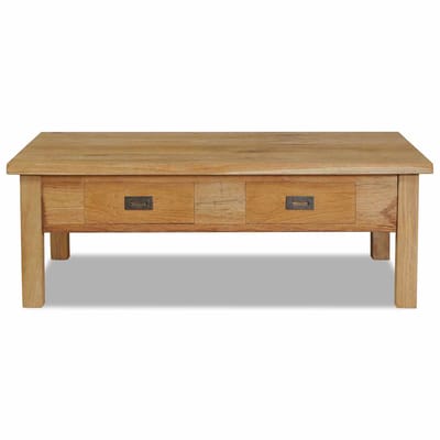 vidaXL - Salontafel - massief - teakhout - 100x60x35 - cm