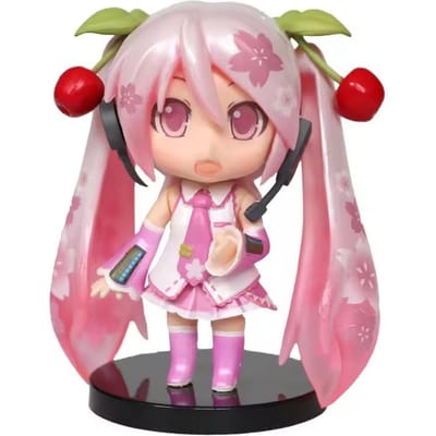 Anime Hatsune Miku Figuur Mini Karakter Ornamenten Kawaii Roze Groen Hatsune Huis Bureau Decoratie Volwassen Speelgoed kind Verjaardagscadeau
