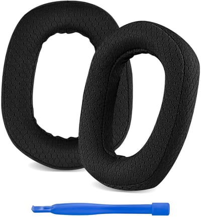 Allecto - Vervangende oorkussens - Gaming oorkussens - Mesh stof - Zwart - Hoofdtelefoon oorkussens - Geschikt voor Logitech G435 - Oorkussen verva...