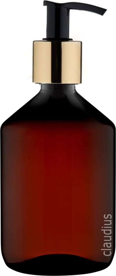 Lege Plastic Fles Apothekersfles 500 ml PET Amber bruin - met gouden pomp - set van 10 stuks - navulbaar - leeg