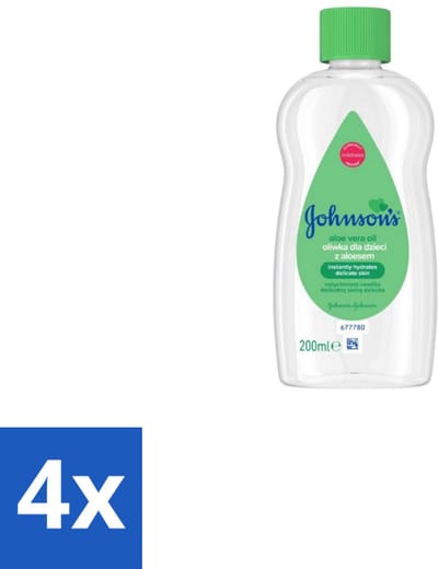 Johnson's - Baby Olie - Aloe Vera - 300 ml - Voordeelverpakking - 4 stuks