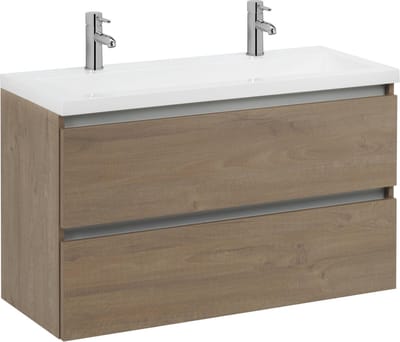 Saqu Gaia Badkamermeubel Set - 100x52 cm - Voorgemonteerd - Bruin - Wastafelmeubel - Badmeubel