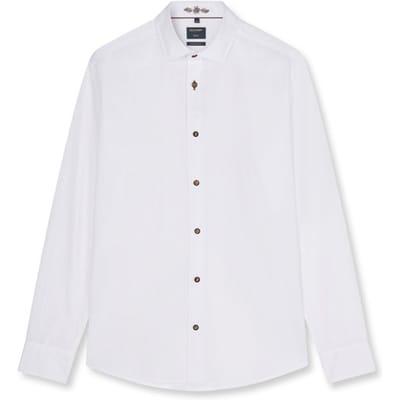 OLYMP Casual Overhemd, Regular Fit, Kent, Wit