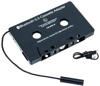 Ruikdly Bluetooth-cassette-adapter voor auto met geïntegreerde microfoon voor smartphone en radio