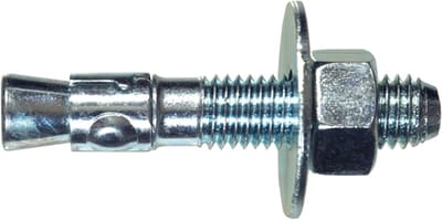 Wigankers - Doorsteekanker - Bevestigen in Beton - Zink Afwerking - 3/8 X 2-3/4 Inch - Zilver