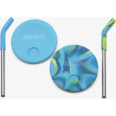 Klean Kanteen Straw Lid 2 Pack - Kids Cup Blue Tie Dye