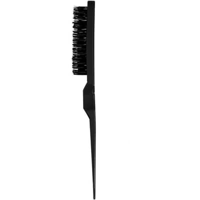 Brosse Contrôle des Bords Peigne Démêlant Brosse à Cheveux en Plastique Brosse à Crêper en Nylon Brosse à Cheveux Salon Barbier Ménage Peigne à Crêper à Trois Rangées Black multicolore