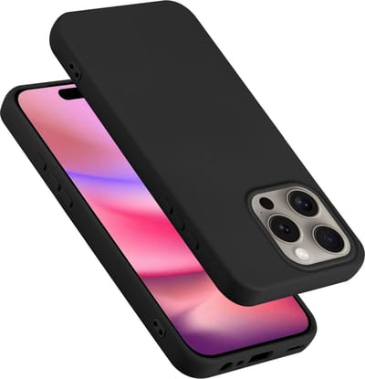 Cadorabo Hoesje geschikt voor Apple iPhone 16 PRO in LIQUID ZWART - Beschermhoes gemaakt van flexibel TPU silicone Case Cover