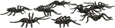 Nep spinnen/spinnetjes 6 cm - zwart - 32x stuks - Horror/griezel thema decoratie beestjes