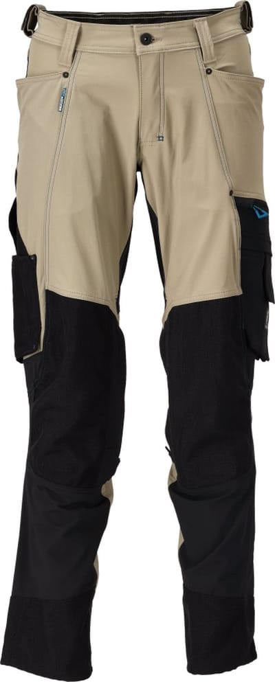 Mascot Advanced Broek met kniezakken 23179-311 - lichtkhaki/zwart - C48 - 76