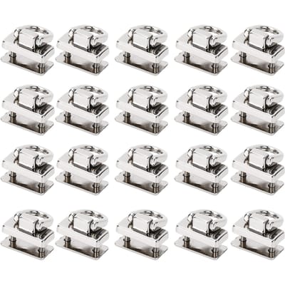 20 stuks D-ring Klinknagels 360 Draaibare Studs met Schroef voor Portemonnee Leerbewerking Leren Halsband Riem