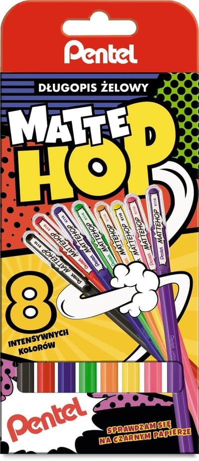 Pentel Mattehop gelpenset 8-delig - Levendige kleuren