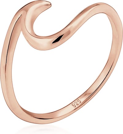 Elli - Ring - Dames Golven Optiek Trend in 925 Sterling Zilver - Dames