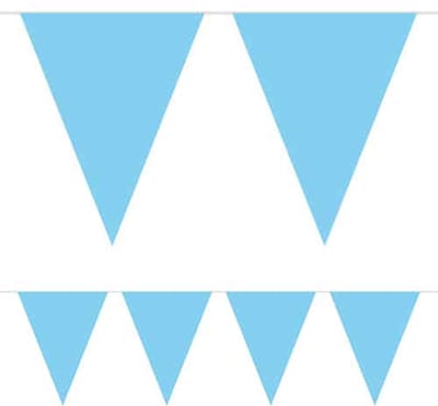 Folat - Mini vlaggenlijn licht blauw 3 meter