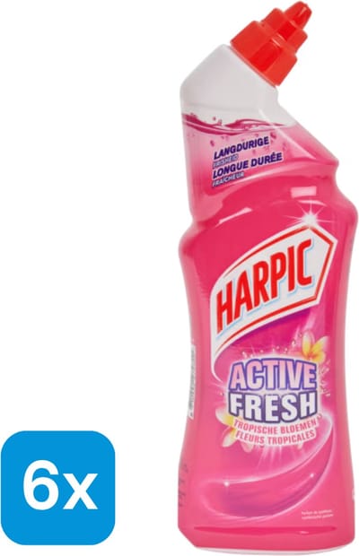 Harpic WC gel tropische bloemen - Active fresh - 6 flessen