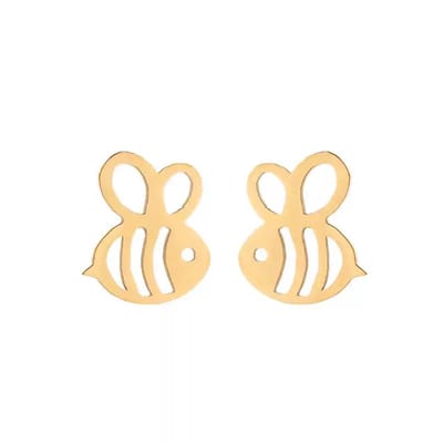 WeLoveSilver oorbellen - chirurgisch staal - bij design - 10x6mm