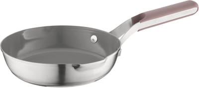BergHOFF Home Elements Koekenpan Ø 20 cm - PFAS-Vrije Antikleefpan– RVS Braadpan – Keramische Anti-aanbaklaag Bakpan – Geschikt voor Inductie, Gas, Elektrisch en Keramisch – Ovenbestendige Biefstukpan tot 180 °C – Aubergine