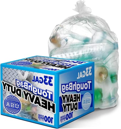 Afvalzakken - Vuilniszakken Prullenbakzakken - Huishoudelijk Gebruik - Lekvrij en Flexibel - 33 Liter - Transparant