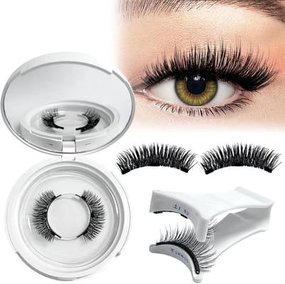 Allecto Plus - Herbruikbare magnetische wimperset met applicator - Natuurlijke nepwimpers - Waterdicht - Eenvoudig aan te brengen/verwijderen - Stijl B