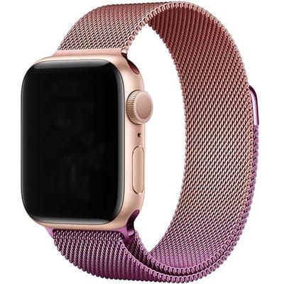 2+1 | Apple Watch Bandje Solaro - Milanese - Rose Rood Paars