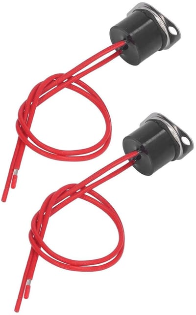 Thermostaat Schakelaars - Bimetaal Sensor - Temperatuur Beheer - Snelle Respons - 2 Stuks - Aluminium