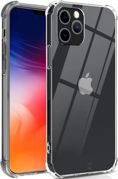 Hoesje geschikt voor iPhone 12 Pro - Anti Shock Proof Siliconen Back Cover Case Hoes Transparant