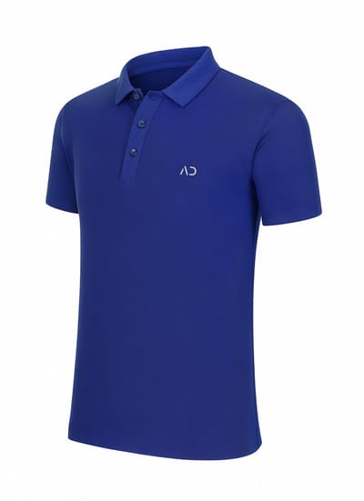 ASTRADAVI Herenmode - Klassiek Poloshirt - Comfortabele pasvorm voor werk of vrije tijd - Koningsblauw / Large